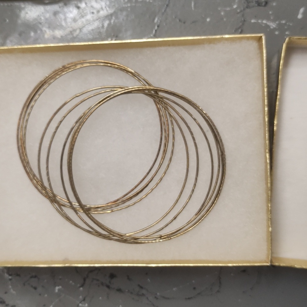 Gold bangle bracelets